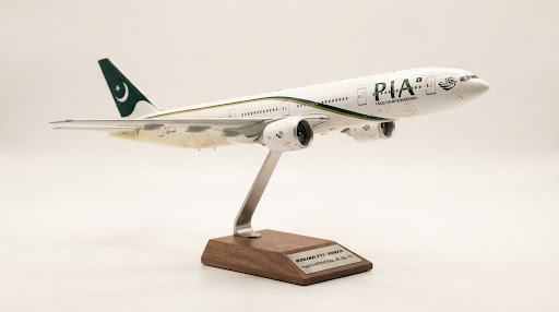 PIA Boeing 777 Diecast Collector Model on Precision Stand